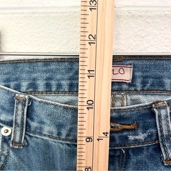 Embroidered Flare Jeans Denim Pant High Rise Floral Bird Festival Blue Size 6 - Picture 10 of 14